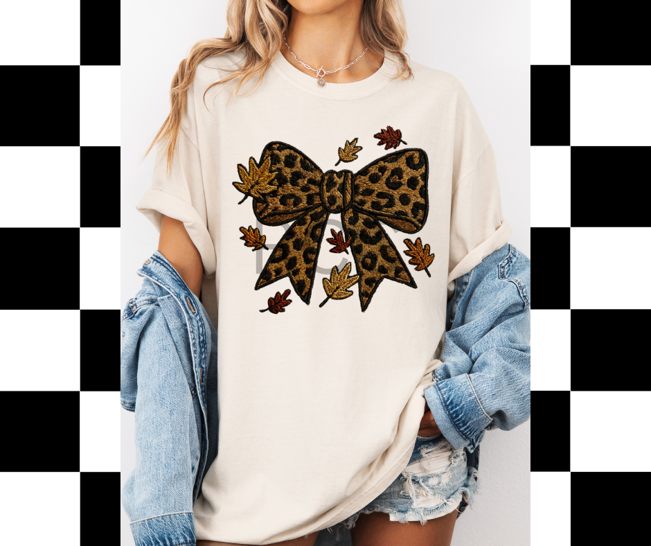 Cheetah Fall Bow DTF