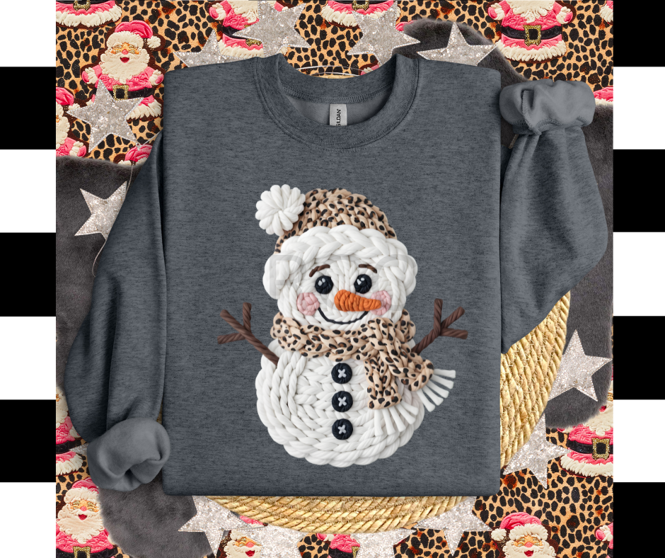 Yarn Cheetah Snowman