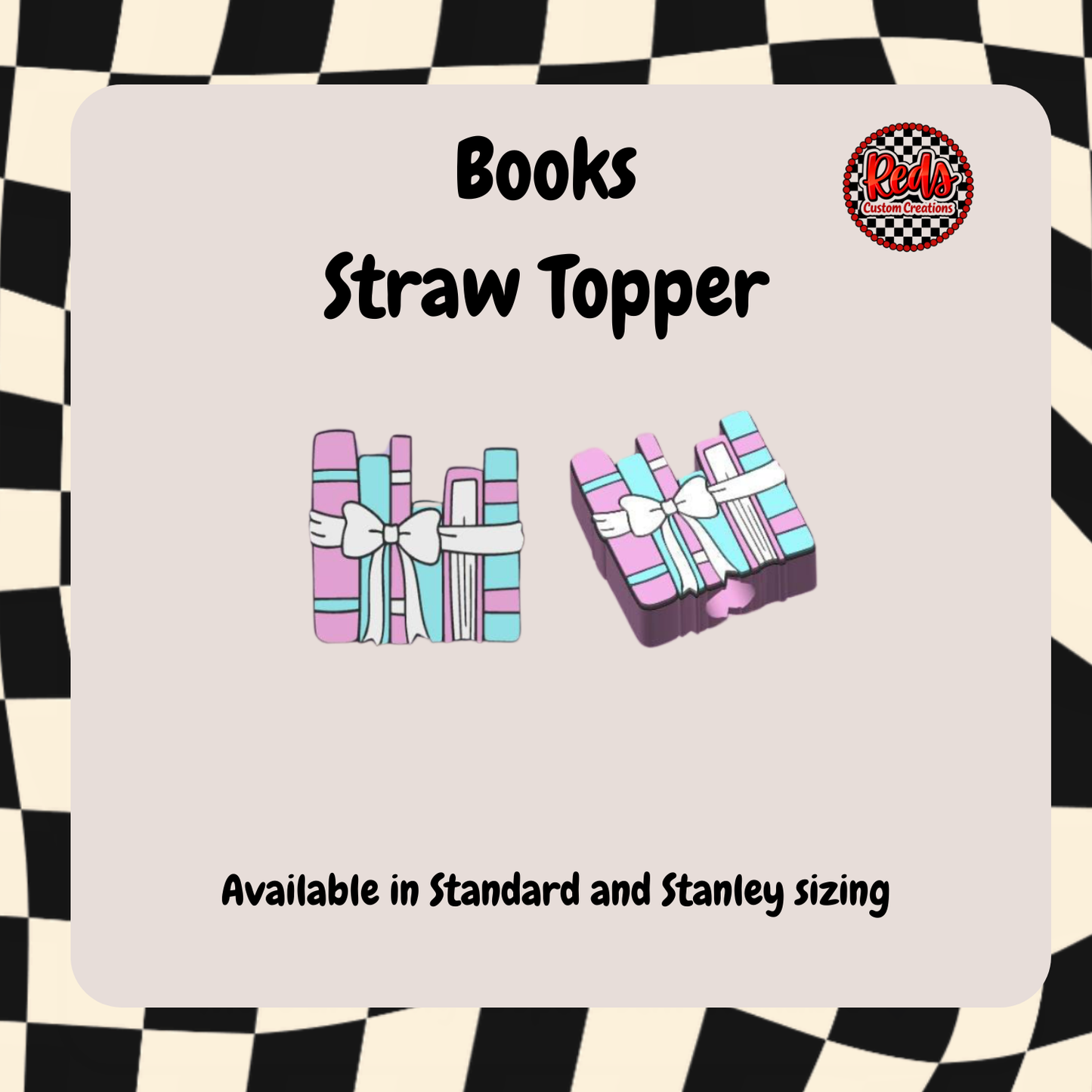 Books Straw Topper