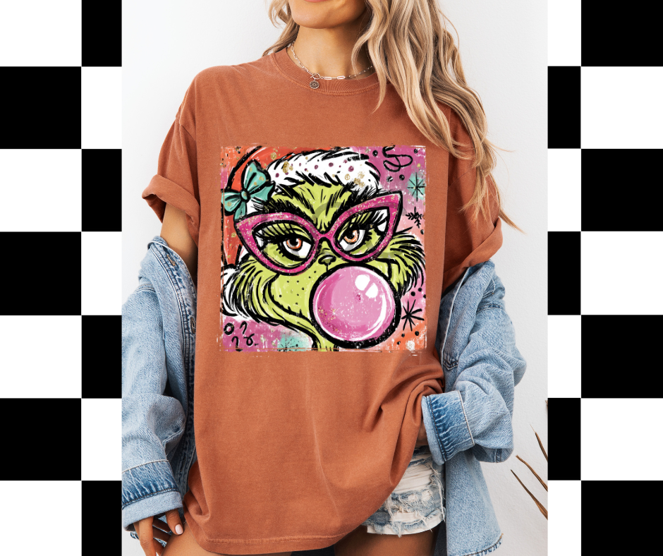 Grinch Bubble DTF