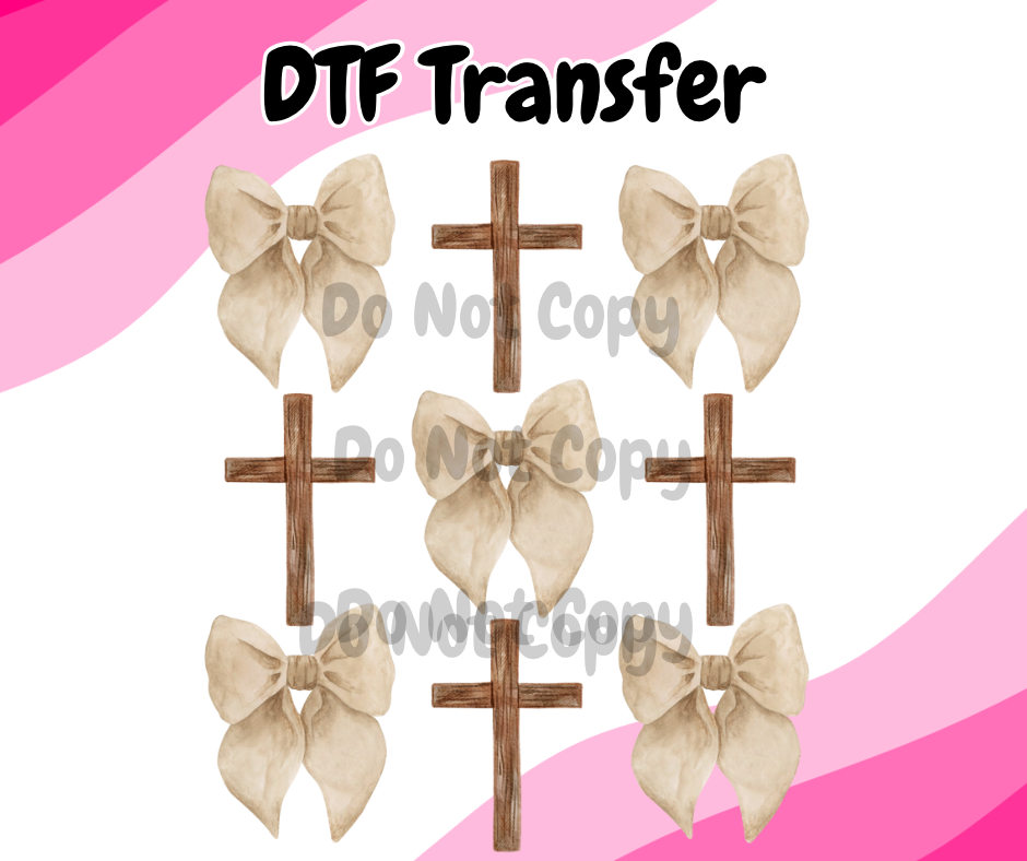 Cross and Bows DTF