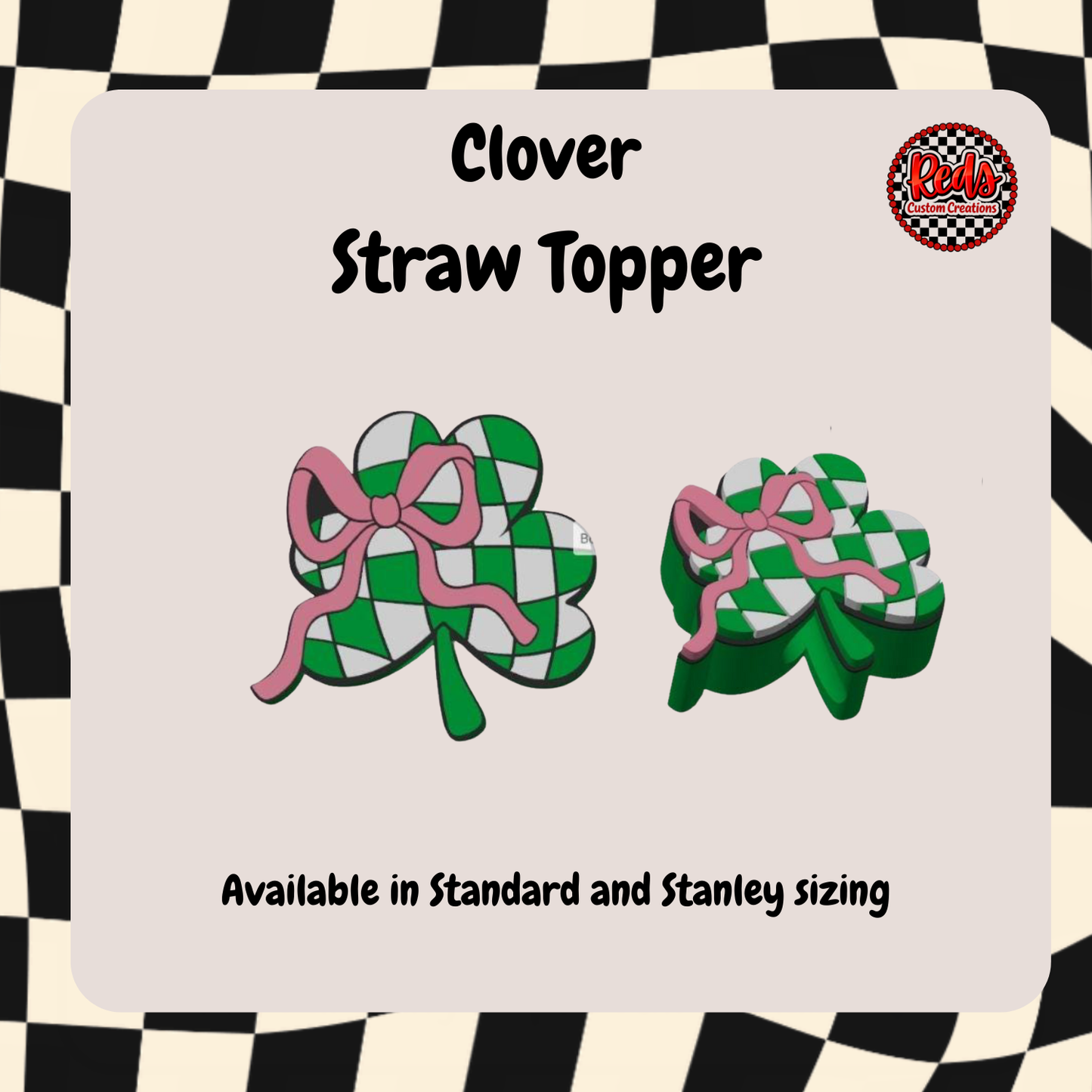 Clover Straw Topper