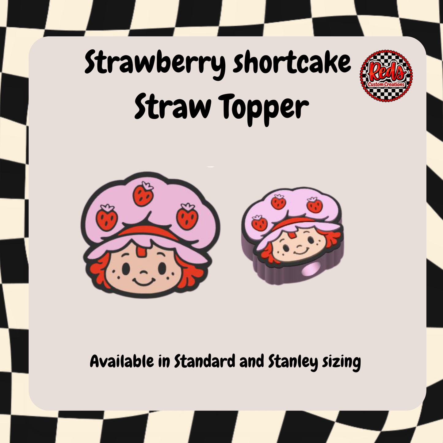 Strawberry Shortcake Straw Topper