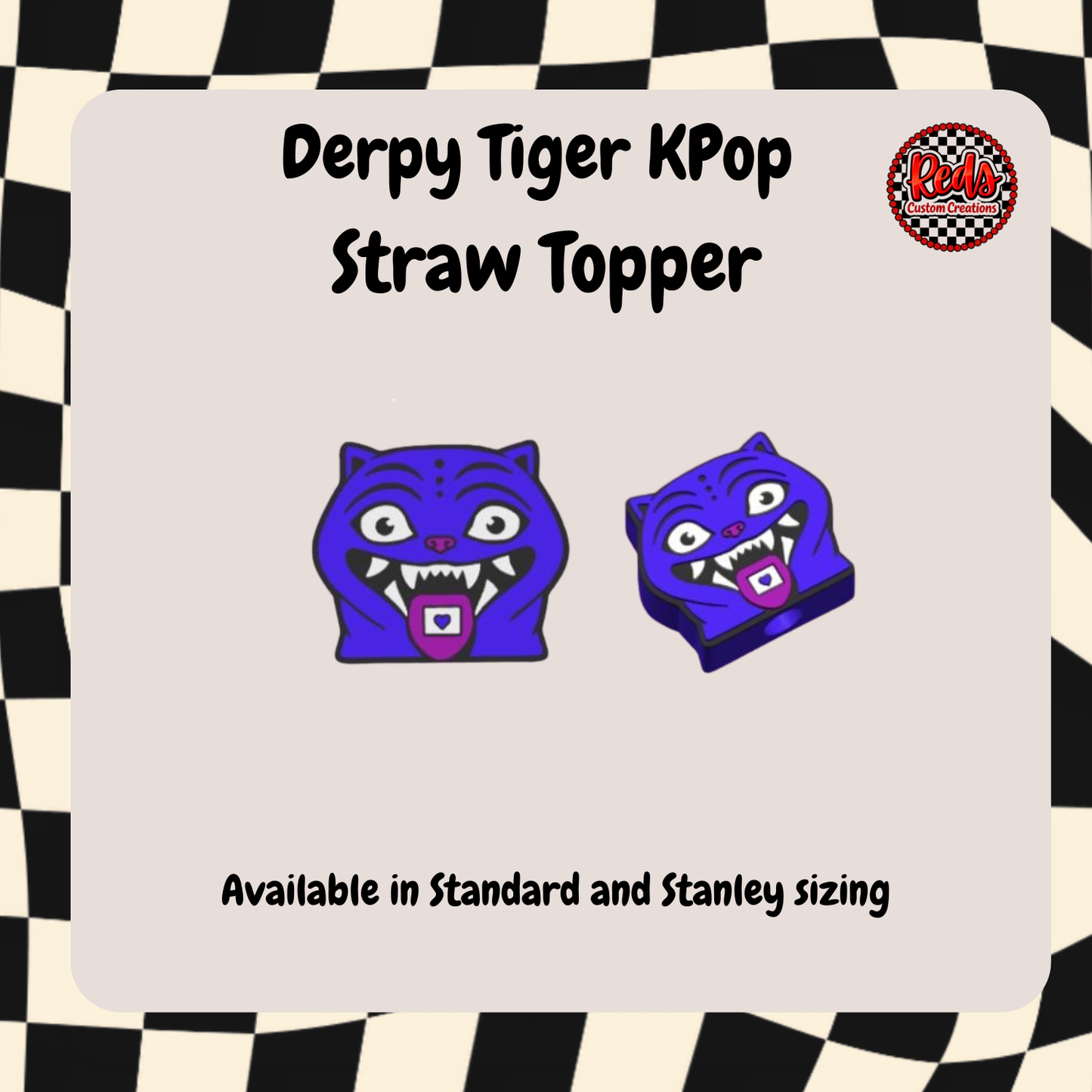 Derpy Tiger Straw Topper