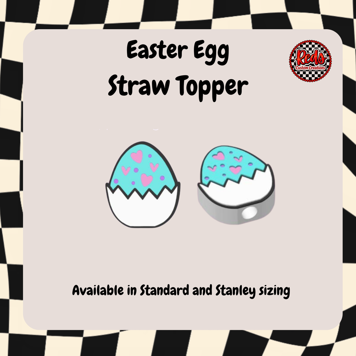 Easter Egg Straw Topper