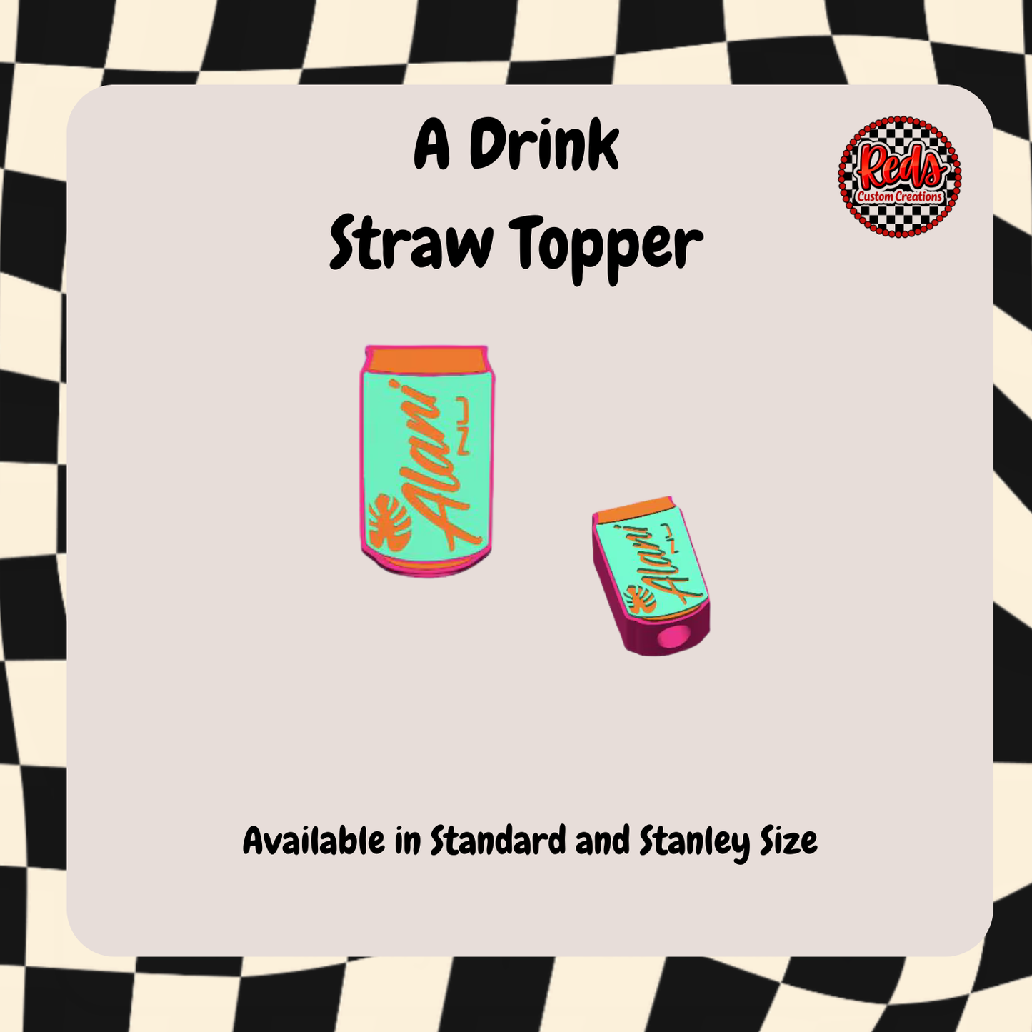 A Drink Straw Topper