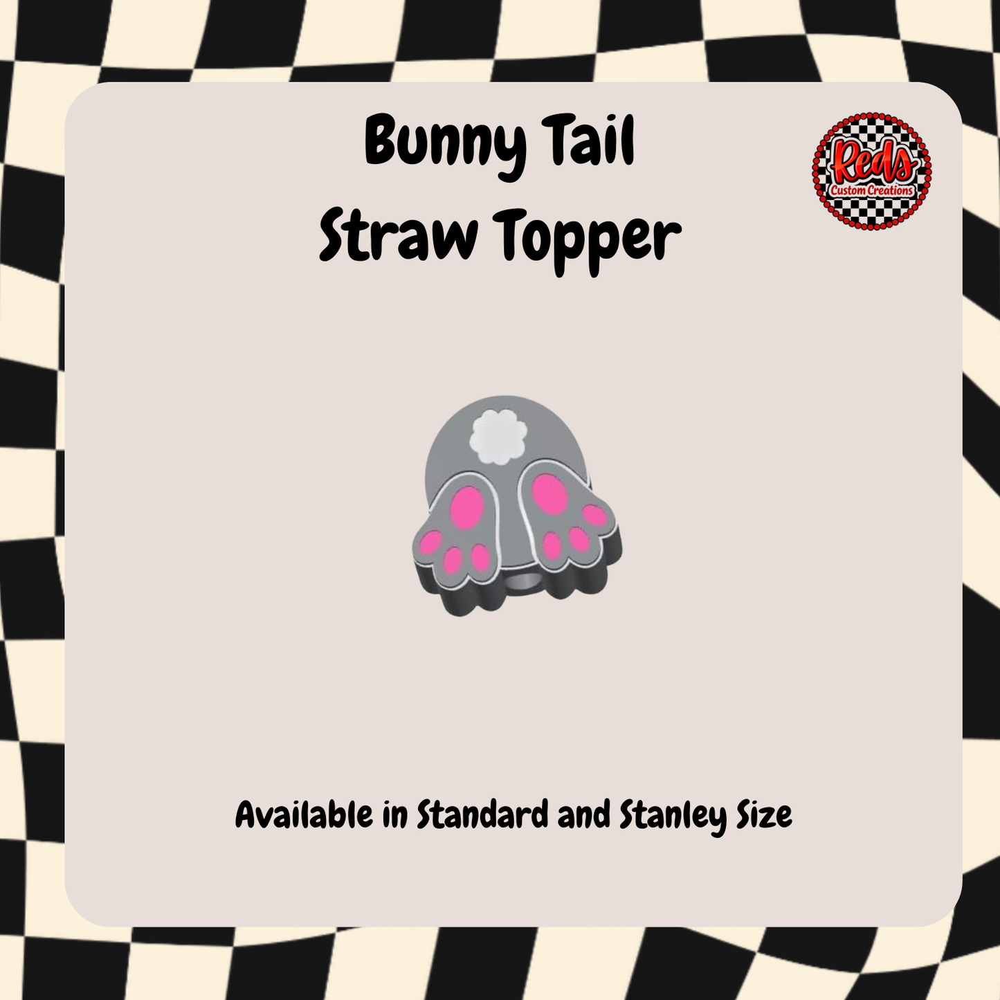 Bunny Tail Straw Topper