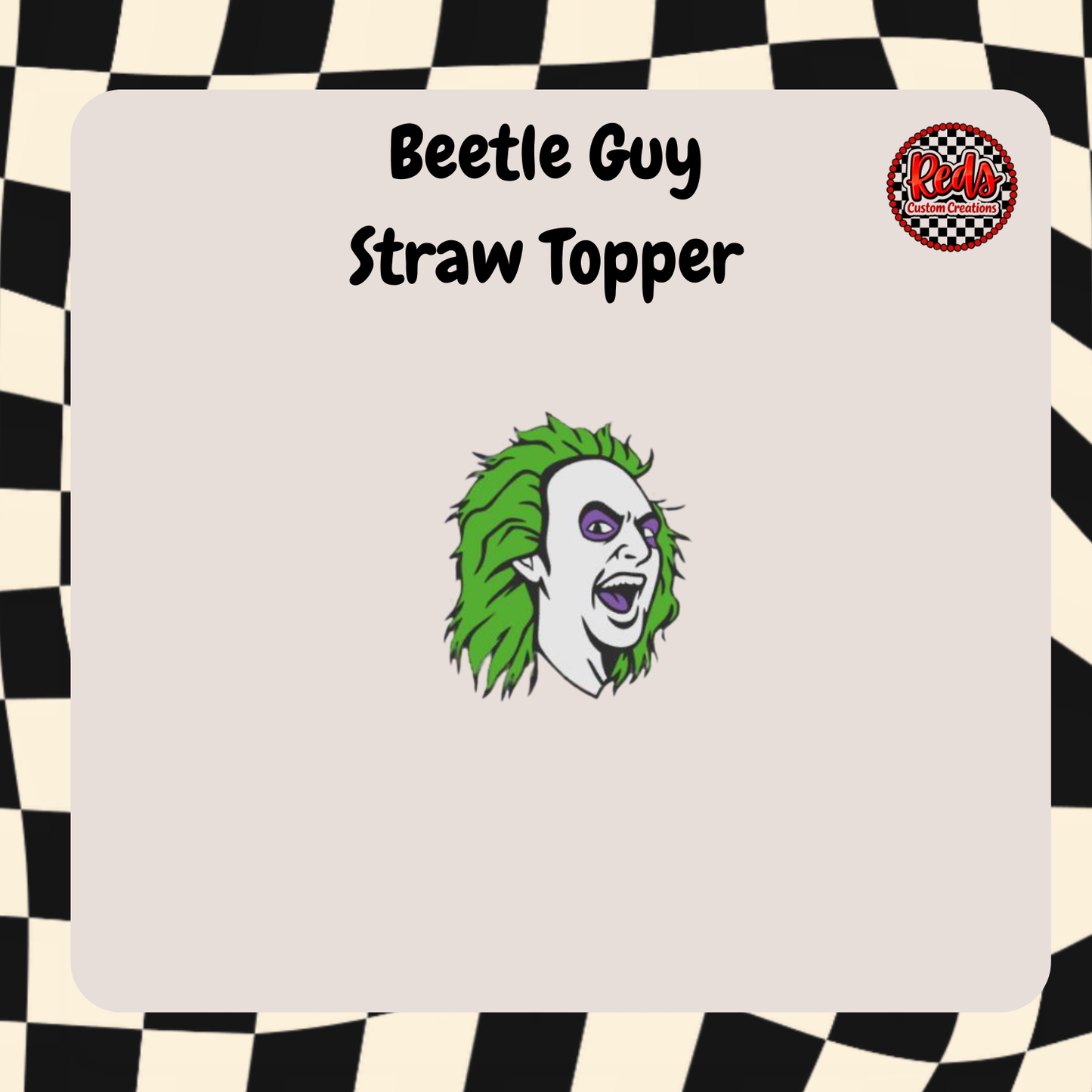 Beetle Guy Straw Topper