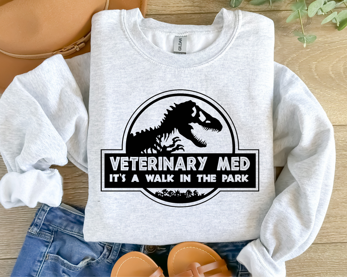Vet Med Walk in the Park Ash Gry Crewneck