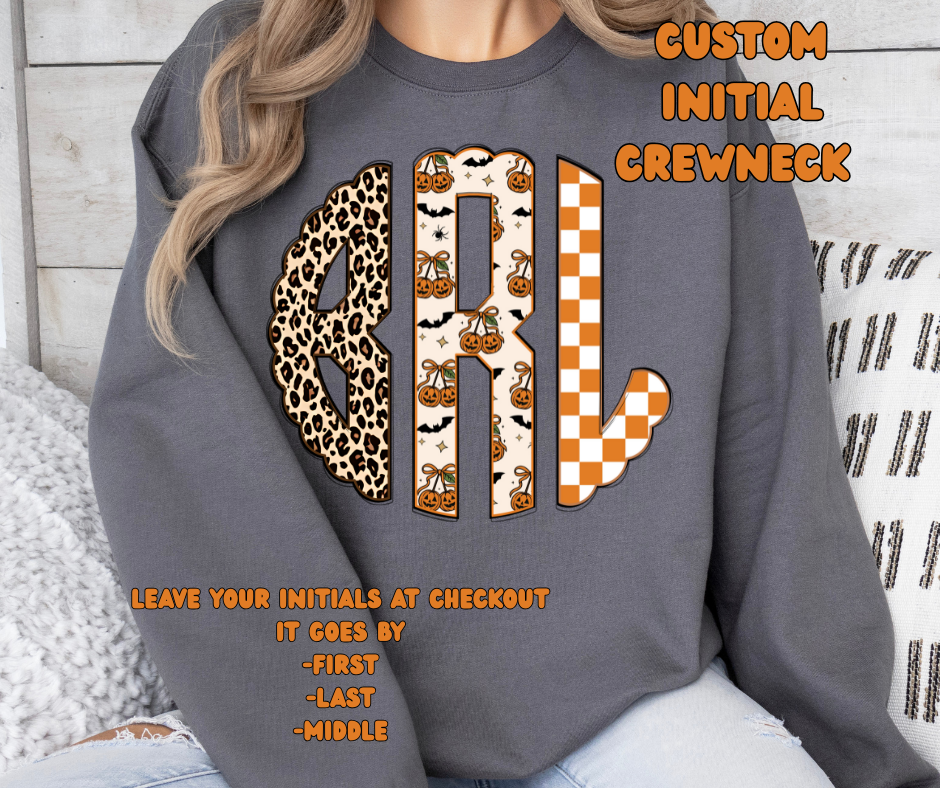 Halloween Custom Monogram Gildan Sweatshirts