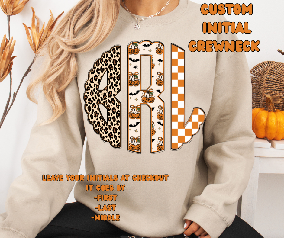 Halloween Custom Monogram Gildan Sweatshirts