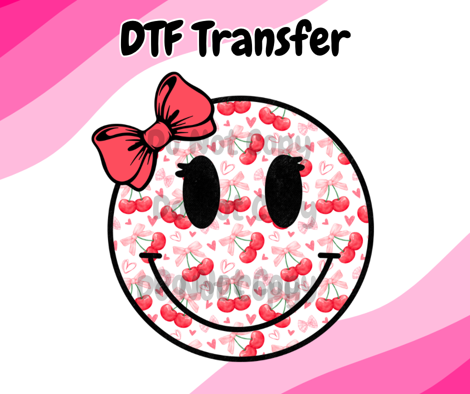 Cherry Smiley DTF
