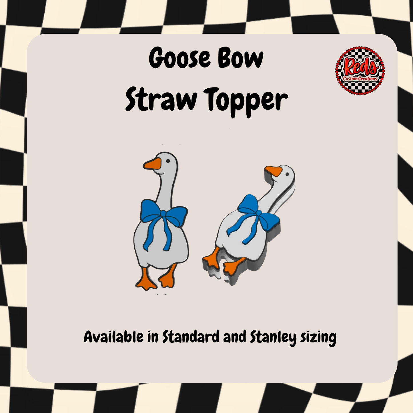 Goose Bow Straw Topper