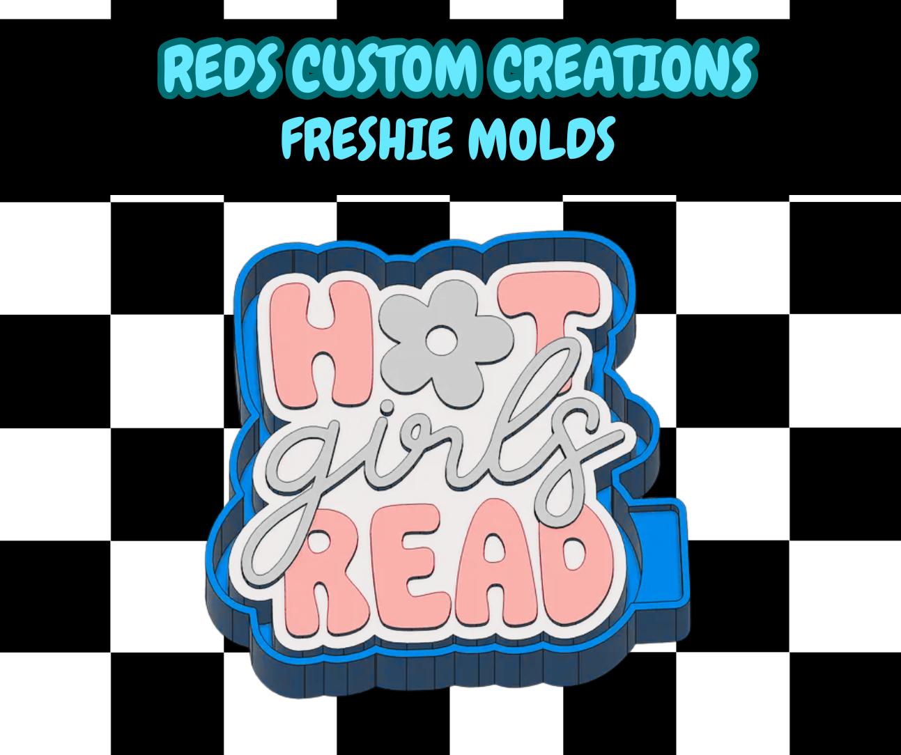 Hot Girl Read Silicone Freshie Mold