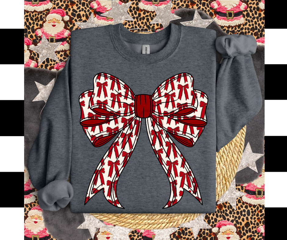 Red ribbon bow