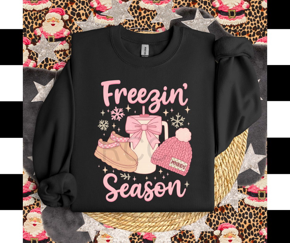 Pink Freezin Season DTF Transfer