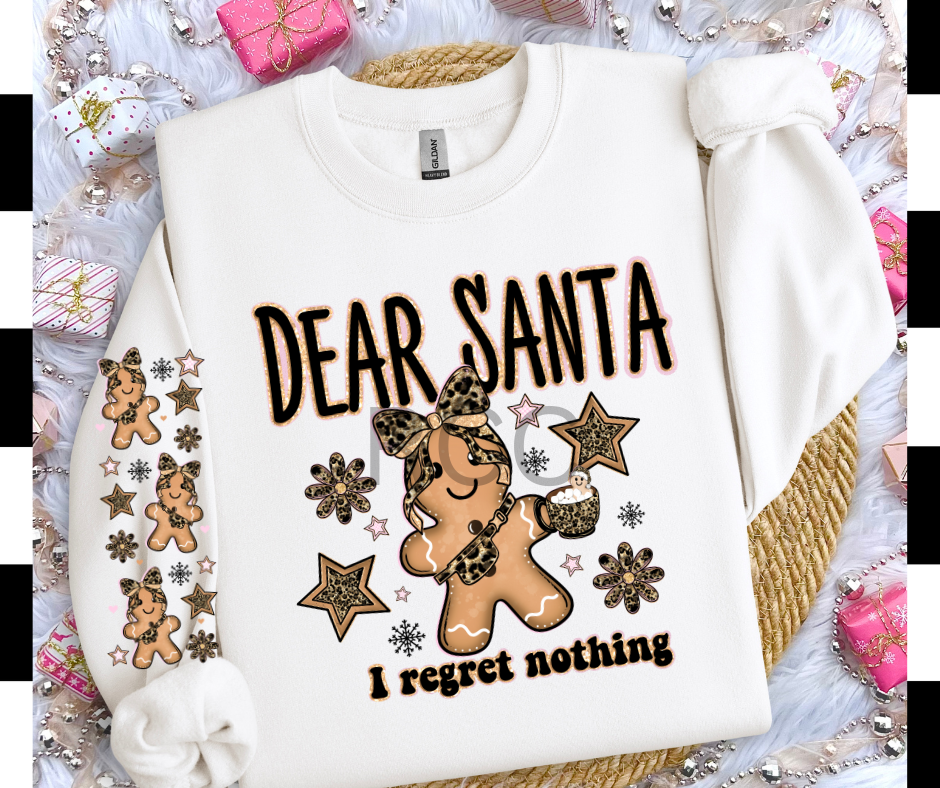 Dear Santa with Sleeves DTF Transfer
