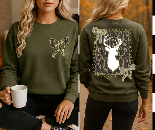 Deer and Bows Pocket and Back