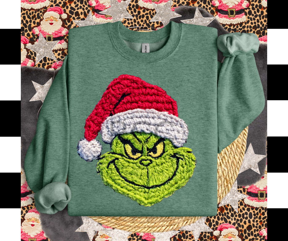 Yarn Grinch DTF Transfer