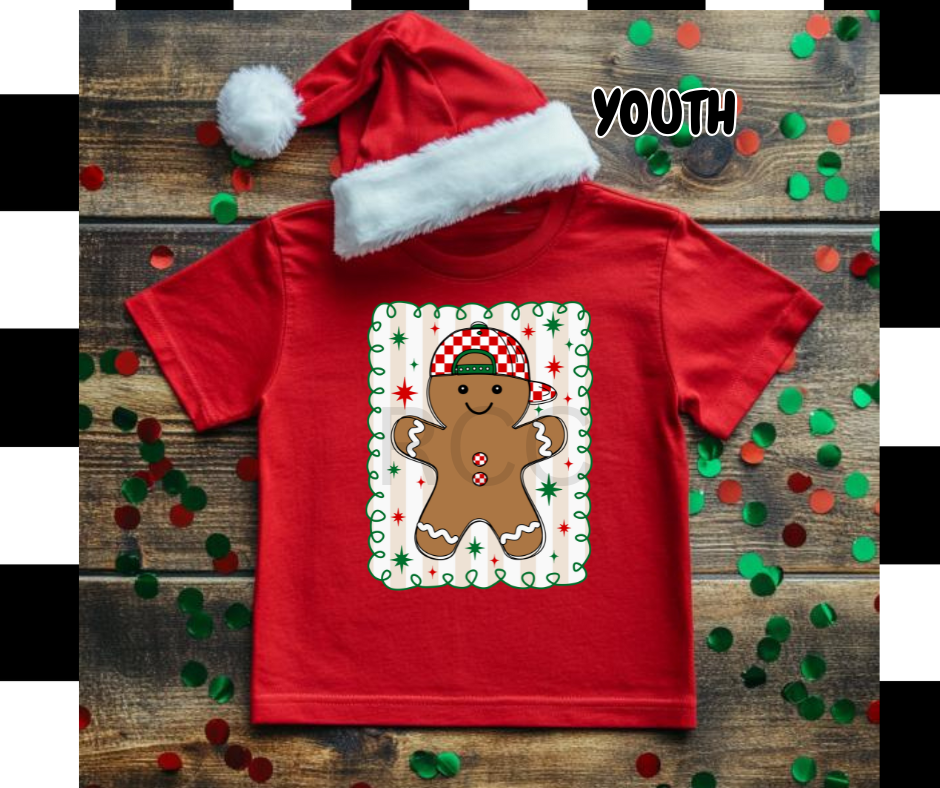 Youth Gingerbread Boy DTF Transfer