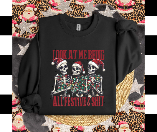 Festive Skeleton DTF Transfer