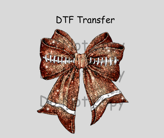 Sequence Football Bow DTF Transfer