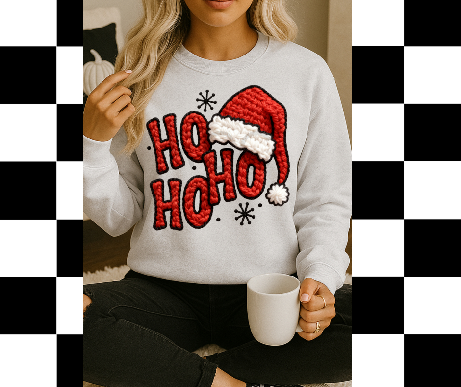 Yarn HO HO HO DTF Transfer