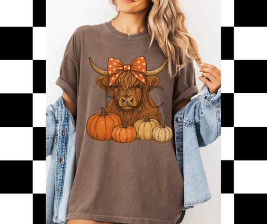 Fall Highland Cow