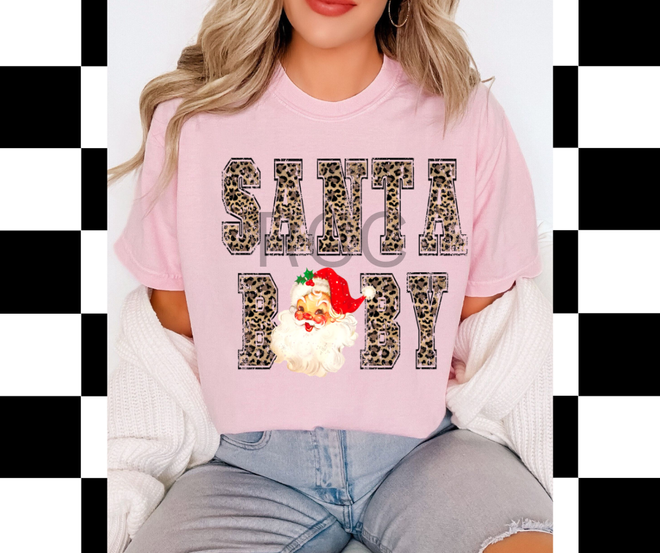 Santa Baby Distressed DTF