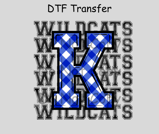 Plaid Kentucky DTF Transfer