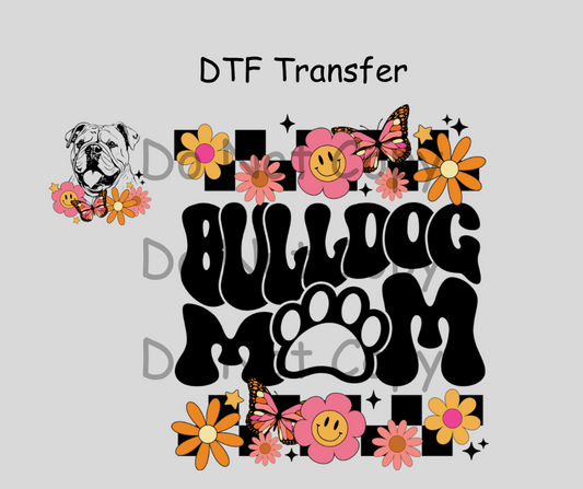 Bulldog Mom - Pocket and Back DTF Transfer