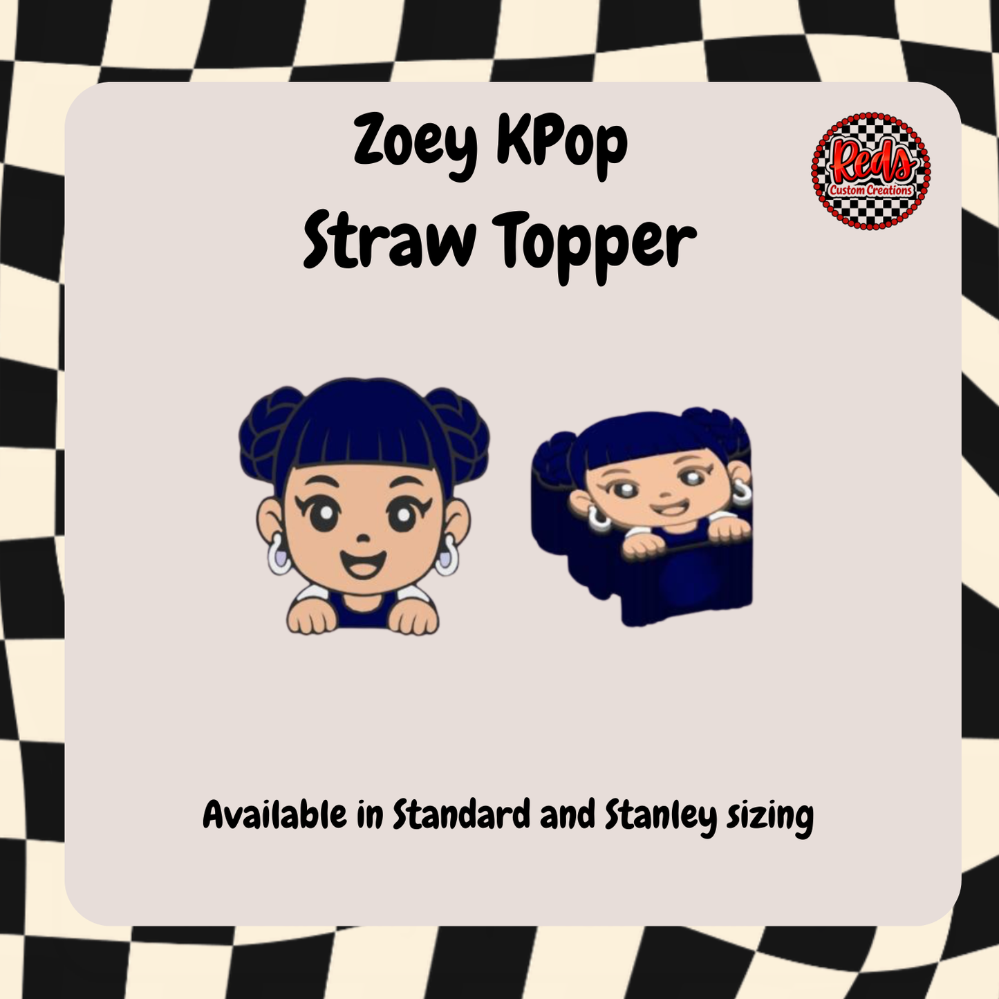 Zoey Kpop Straw Topper