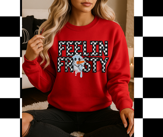 Checkered Feeling Frosty DTF Transfer