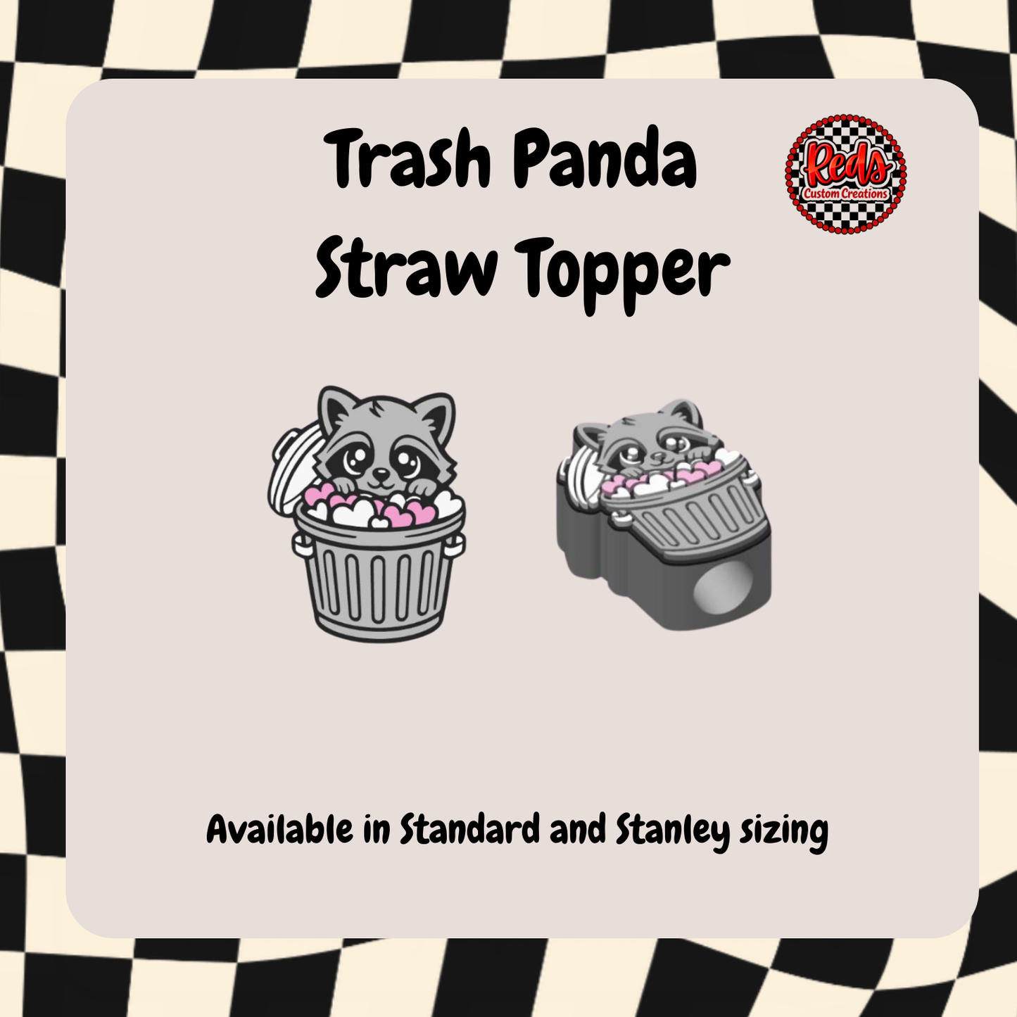 Trash Panda Straw Topper