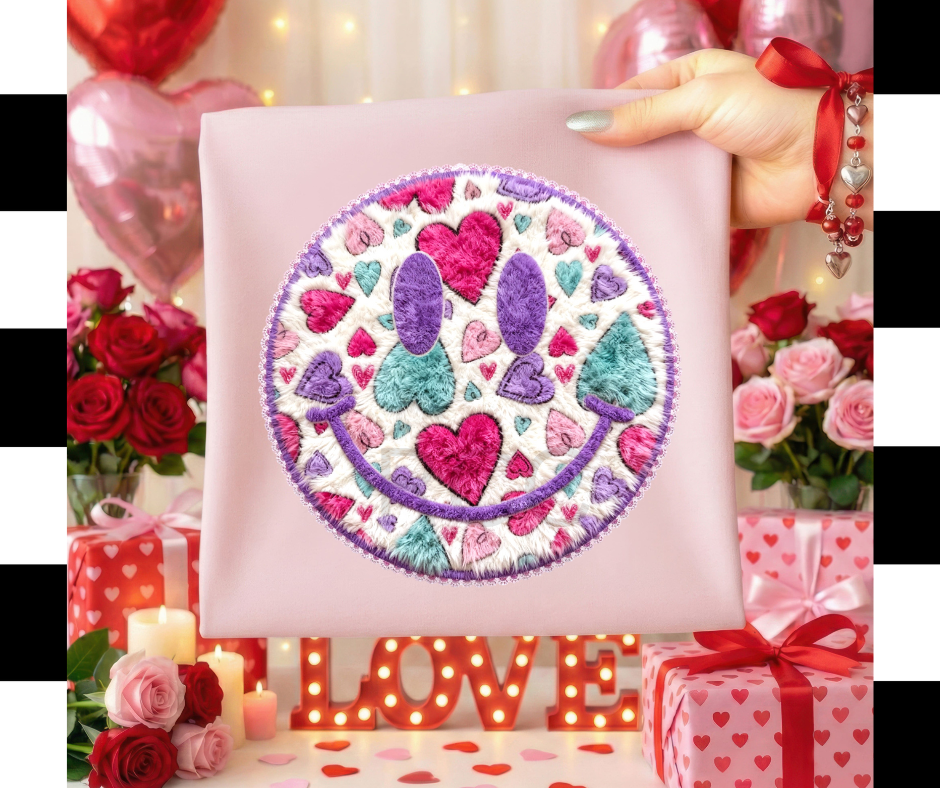 Yarn smiley heart