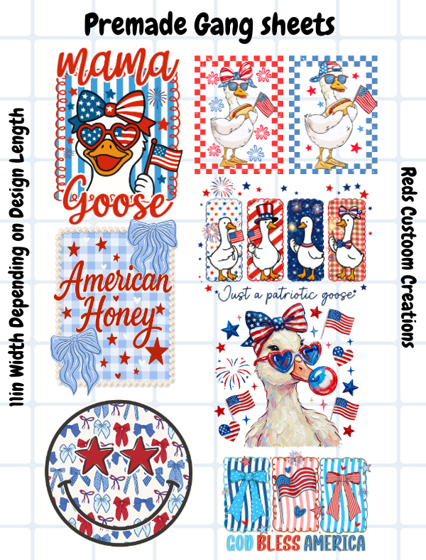 4th of July Pre-made Gangsheet 2
