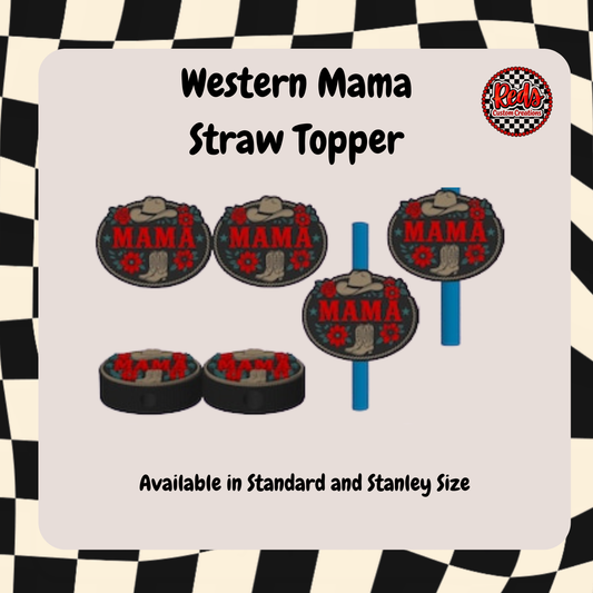 Western Mama Straw Topper