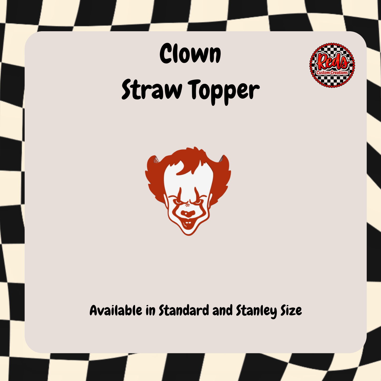 Clown Straw Topper