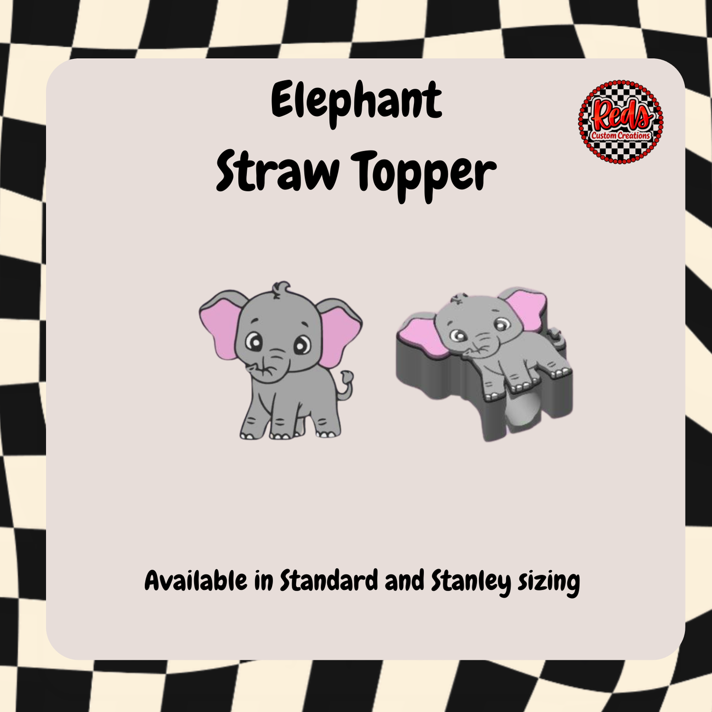 Elephant Straw Topper