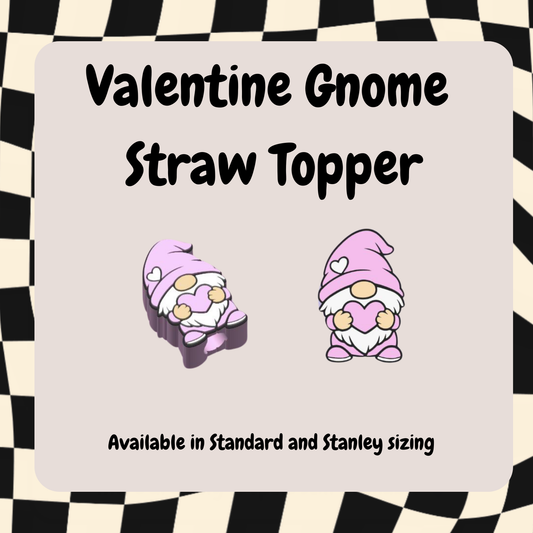 Valentine Gnome Straw Topper