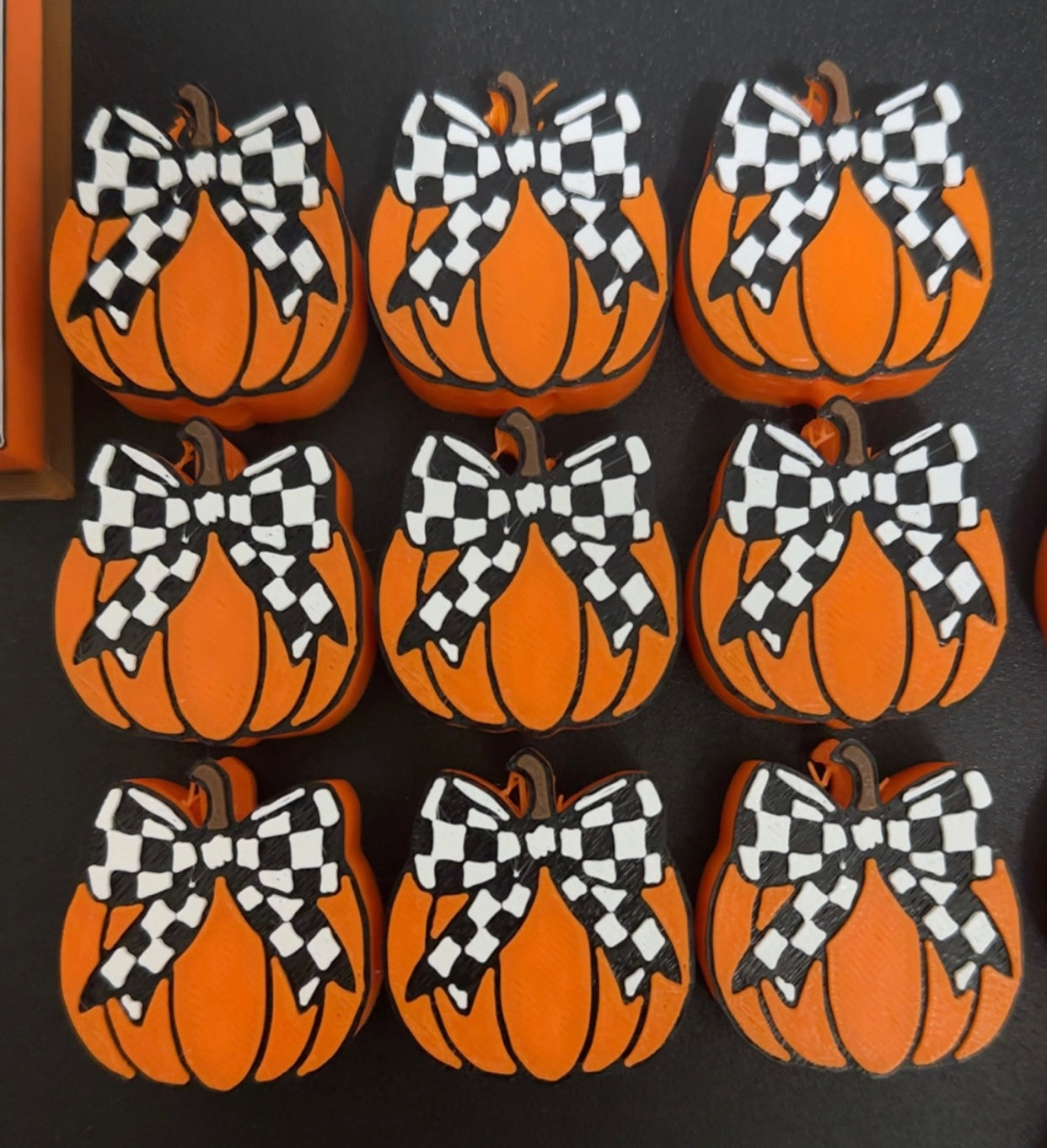 Pumpkin Bow Straw Topper