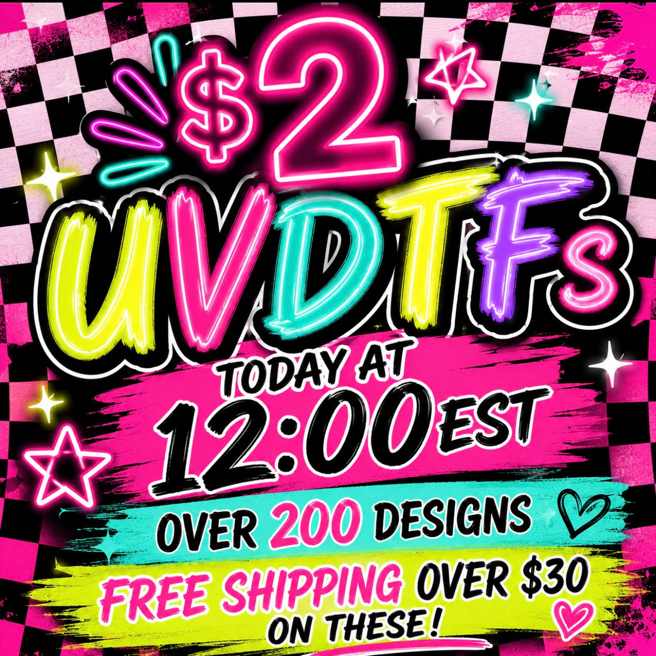 $2 UVDTF Sale