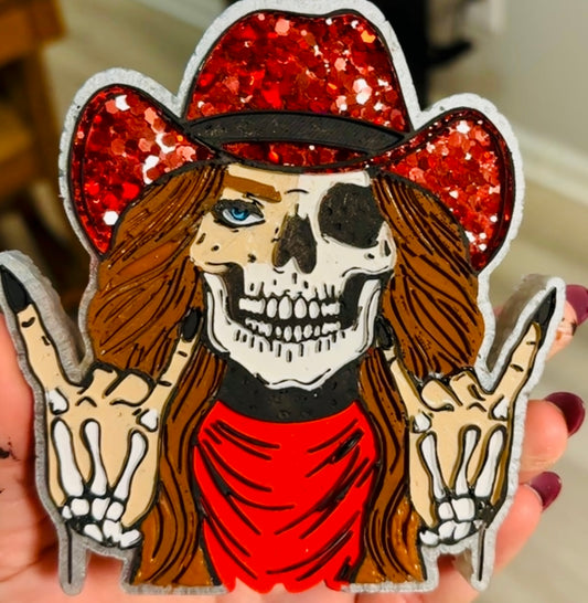 Rocker Skeleton Cowgirl