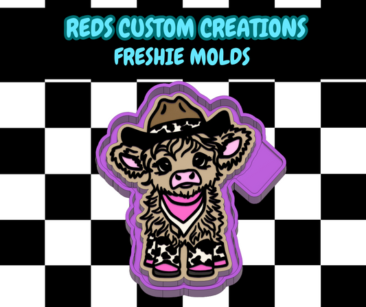 Western Highland Cow Silicone Freshie Mold