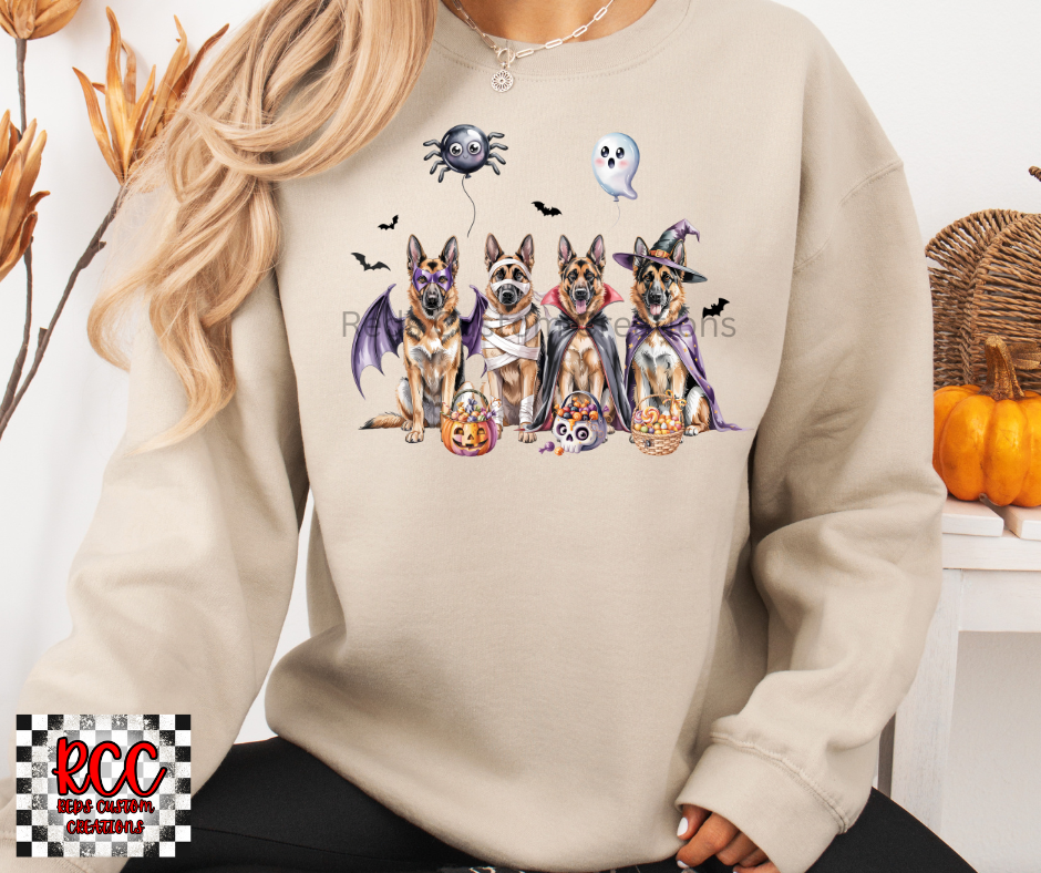 German Shepherd Halloween -Crewneck or T-Shirt