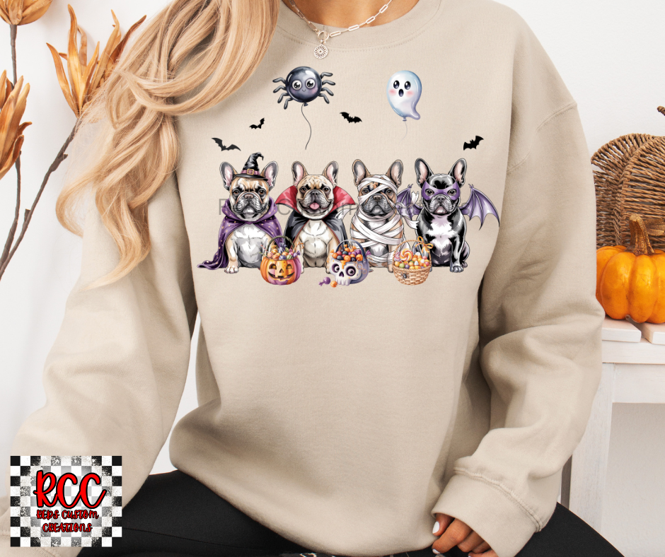 Frenchies Halloween -Crewneck or T-Shirt