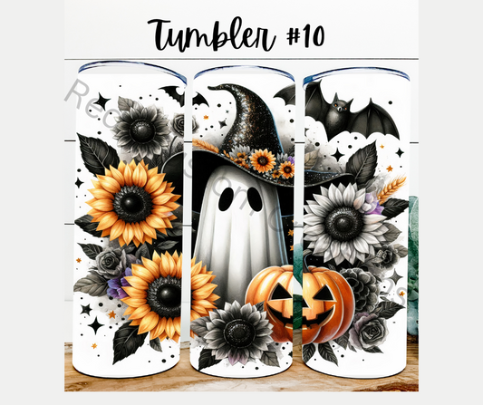 Tumbler #10 Sunflower Ghost