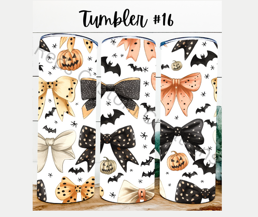 Tumbler #16 Bats and Bows