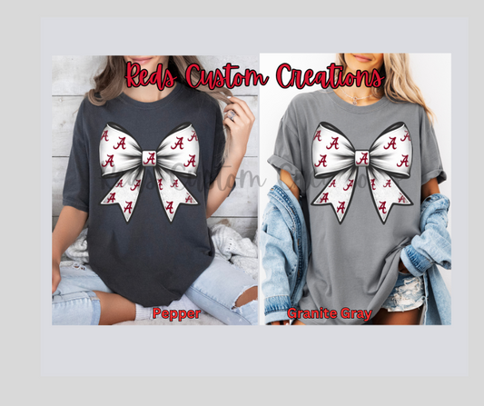 Alabama Bow - Comfort Color T-Shirt