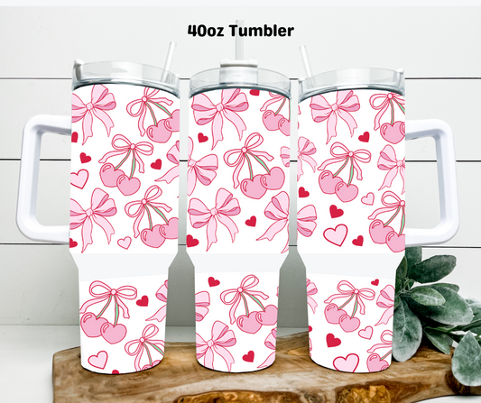 Cherries and Bows 40oz Tumbler